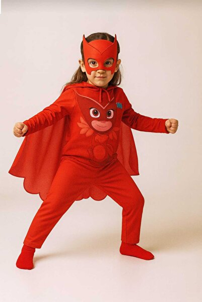 Lizsa Kız Çocuk Süper Kahraman Baykuş Kız Kostümü - Kız Çocuk Baykuş Kız Kıya...