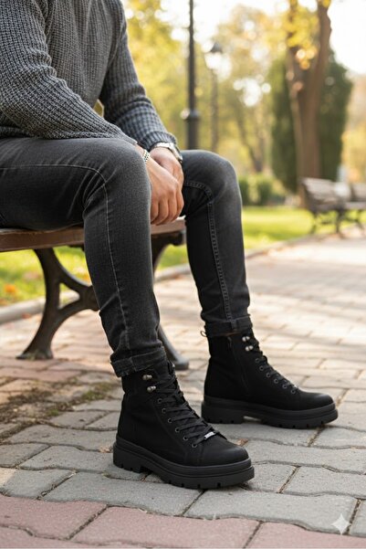 Hammer Jack 24862 Cizme negre pentru bărbați din piele naturală