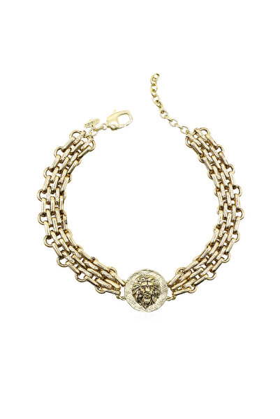 Bayemeyc Leo Altın Kaplama Choker Kolye