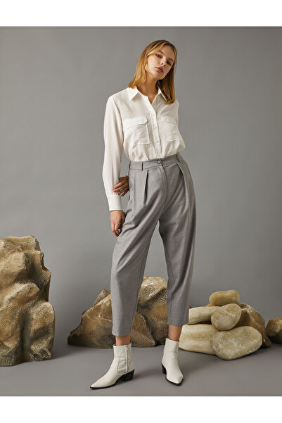 Koton Kalhoty střihu mrkve s vysokým pasem