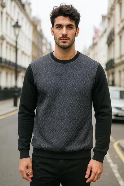 Masimar Ανδρικό φούτερ Jacquard με λαιμόκοψη