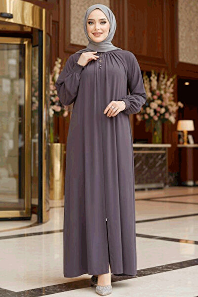 Neva Style Μαύρο Hijab Ferace - Με φερμουάρ, Μοντέλο 45293FU