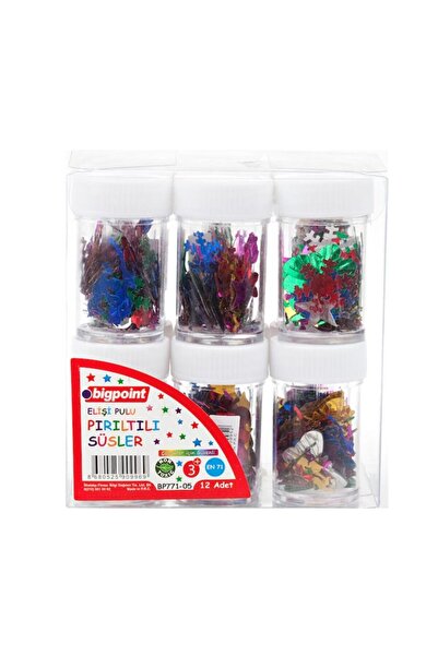 Bigpoint Elişi Pulu Pırıltılı Süsler x 12 Adet