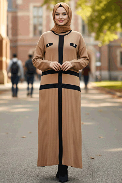 N.S NEVA STYLE فستان تريكو إسلامي من الكاميل 27503C