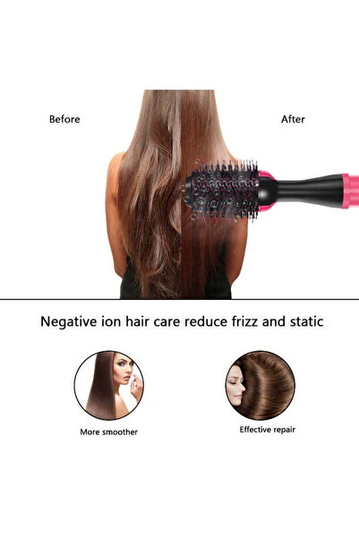 BSMBIOO ZENHOME One Step Hair Dryer And Styler Black/Pink