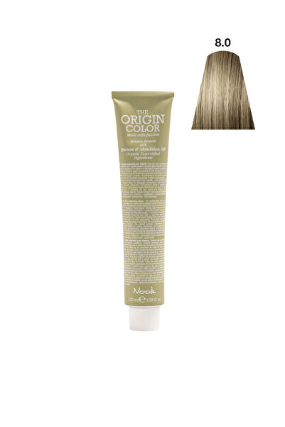 Nook Origin Color Profesyonel Saç Boyası 100ml - Doğal Açık Kumral / Açık Kumral Ana(8.0-KOYU DOĞAL SARI)
