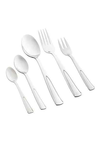 HIC Stainless Steel Cutlery Set Silver With Gold 30 Pieces