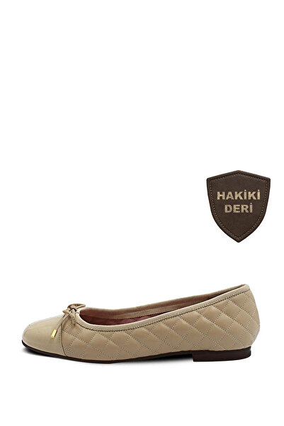 Vario Genuine Leather Quilted Women's Ballerinas 071 51