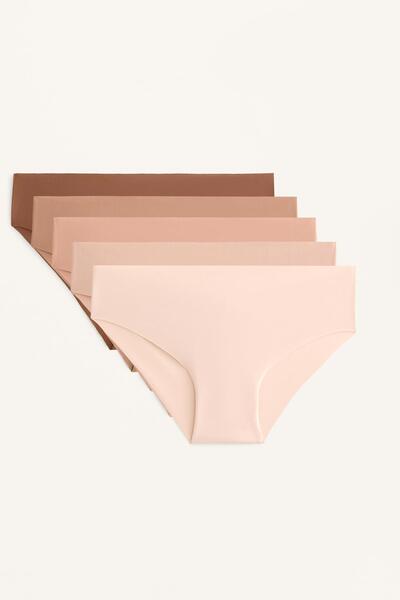 Oysho 5 invisible polyamide blend classic bikini briefs