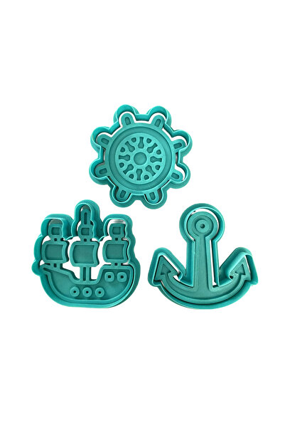 Craftelle 3-Piece Sailor Cookie Cutter Set (Ship, Rudder, Anchor) |   Pirate ...