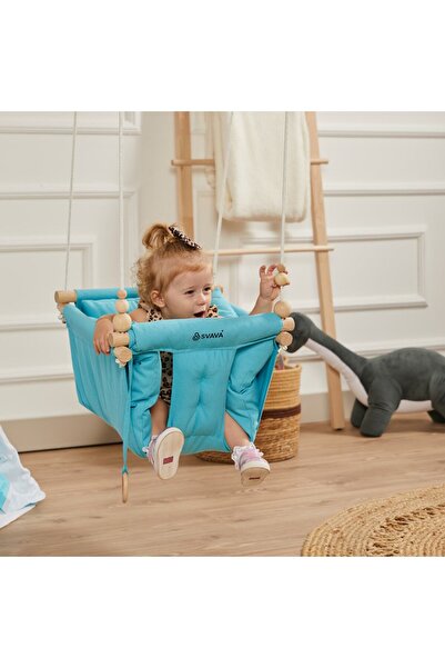 Svava Konfor Bebek Ahşap Salıncak, Tavana Asılan Çocuk Salıncağı