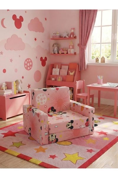 LENSA HOME Çocuk Koltuğu Komple Sünger Katlanabilir Yataklı - Çocuk Minderi (0-4 YAŞ)