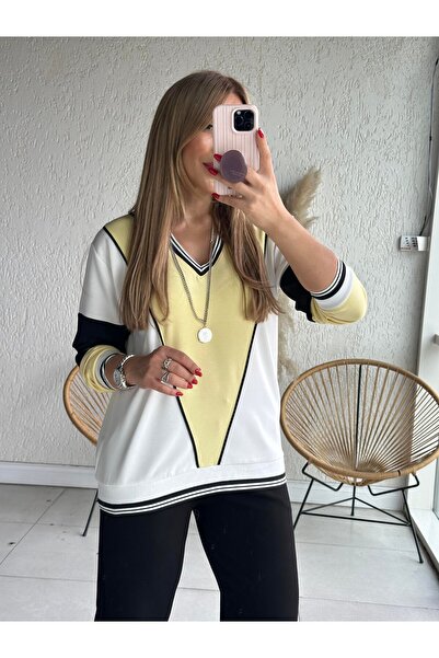 QİMYA BUTİK Set de două piese pentru femei BUKETLİ, modal, colorat, cu blocur...