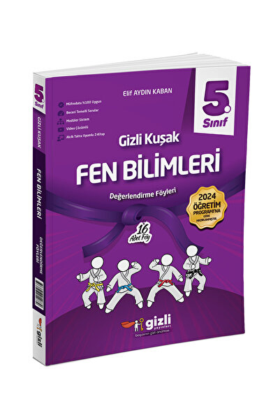 Gizli Yayınları 5. Sınıf Fen Bilimleri Gizli Kuşak Serisi Değerlendirme Föyle...