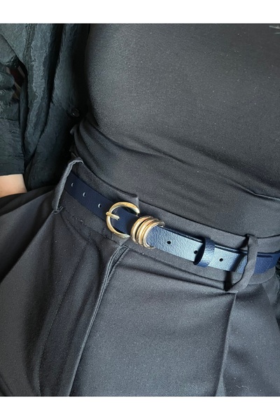 LİA KEMER Curea de damă cu model cu mai multe inele Merge, cu cataramă aurie,...