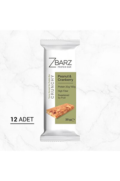 Zbarz Crunchy Protein Bar Yer Fıstık - Turna Yemişi 35g (12 ADET)