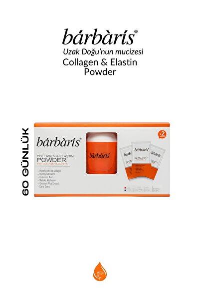 Barbaris Kolajen & Elastin Powder 30*2 Paket %100 Saf Balık Tip1,tip3 Doğal Antioksidanlar Cilt Saç Tırnak
