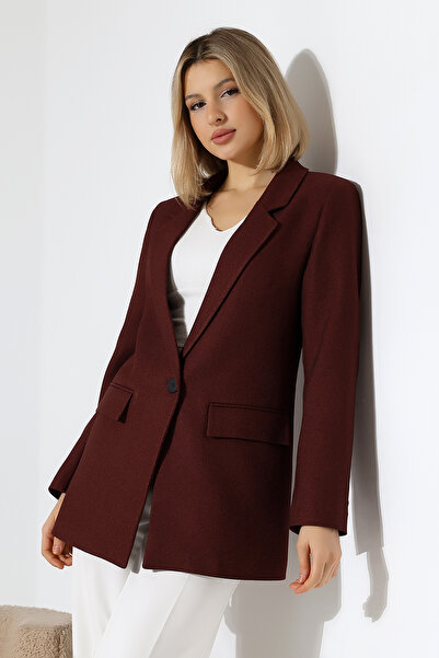 LOKADI Women's Single Button Blazer Jacket