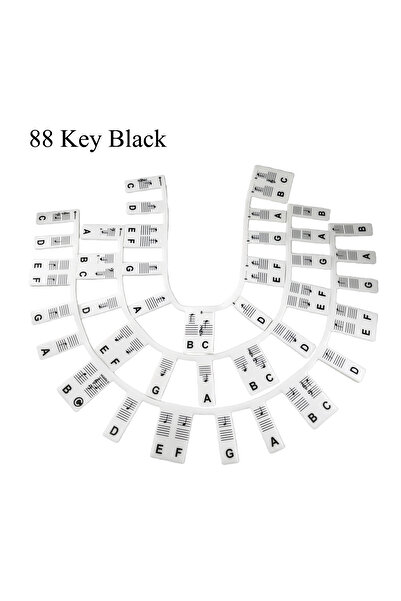 Choice ملصقات لوحة مفاتيح البيانو Miwayer 61/88 مفتاحًا أسود، ملصقات نوتات لو...