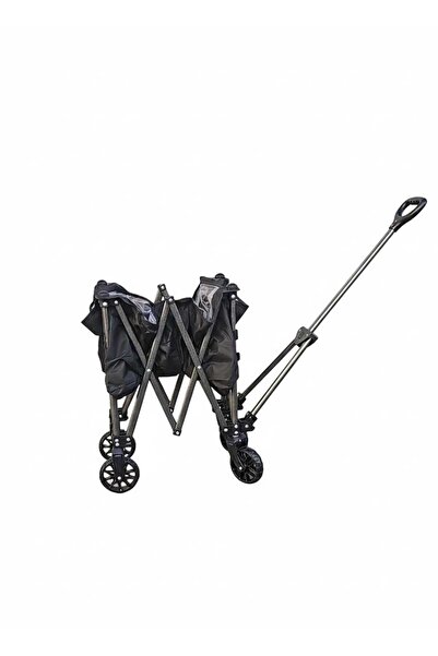 Generic Heavy-Duty Foldable Wagon Cart with Canopy, 200kg/441lb Capacity. SIZE: 67 x 17 x 24 CM