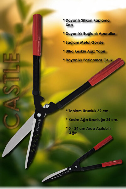 LAZBİSA Castle Cst-50x Çim Kesme Makası Budama Makası Çim Kesme Dal Budama Çi...