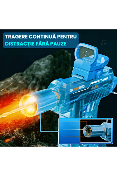 Juls Jucărie electrică pentru copii 2026 POOD UZI Automată – Foc continuu, Jet puternic, LED, Albastru