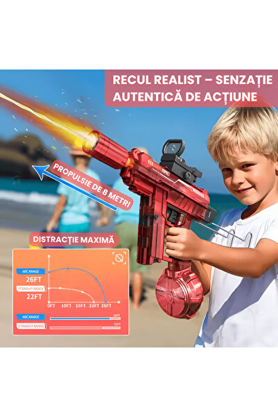 Full Abundance Pistol electric cu apă pentru copii 2026 — UZI POOD Automat, L...