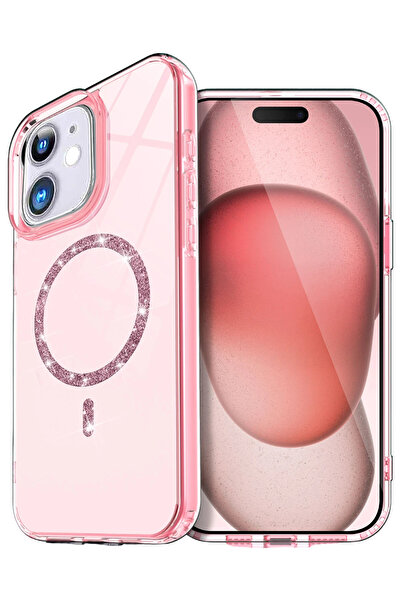 NewFace غطاء RDBYDN لهاتف Apple iPhone 12 Live Diamond Magsafe (181315) - زهري