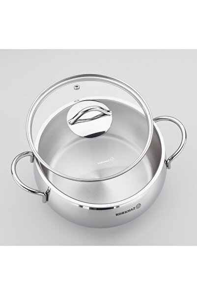 KORKMAZ Steel pot, 22 x 11 cm, 4.9 liter capacity