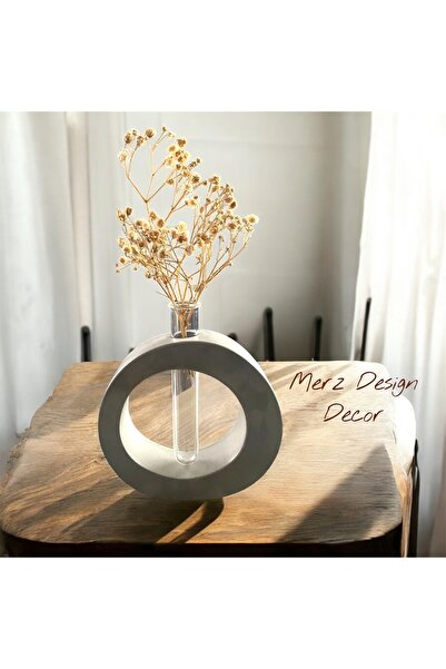 Merz Design Decor Dekoratif Yuvarlak Tüplü (çiçek dahil) Vazo