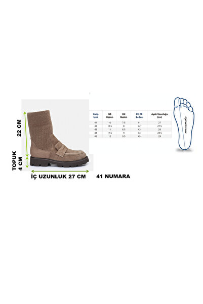 37Numara BÜYÜK NUMARA KADIN HAKİKİ DERİ BOT 41-42-43-44-VİZON SÜET