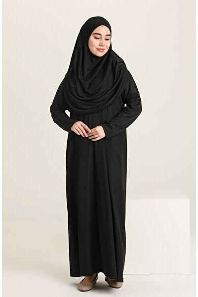 sefamerve Πρακτικό φόρεμα προσευχής με τσάντα - 1973-01 Μαύρο