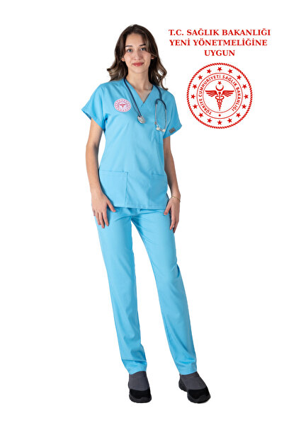 LITTE بدلة ألاسكا بلو هايلث قماش قابل للتمدد سكرابس للجنسين - متوافقة مع اللو...