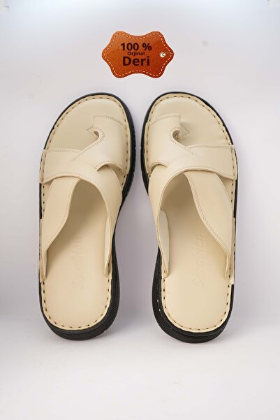 Kristal kr.93 Ανατομική σόλα εσωτερικά και εξωτερικά Γνήσιο δέρμα Ανδρικές παντόφλες με ένα δάχτυλο