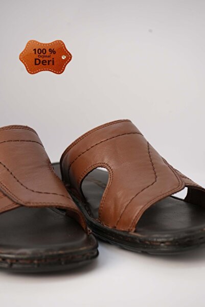 Kristal Kr.98 Anatomical Sole Genuine Leather Men's Slippers