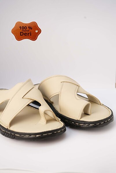 Kristal kr.93 Ανατομική σόλα εσωτερικά και εξωτερικά Γνήσιο δέρμα Ανδρικές παντόφλες με ένα δάχτυλο