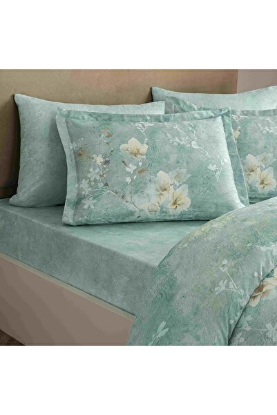 Linens Seine Satin Cotton Single Duvet Cover Set Turquoise