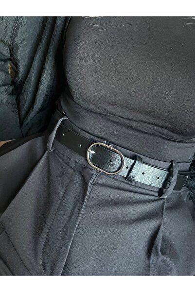 LİA KEMER حزام نسائي فضي بنمط حلقة مستديرة، حزام للسترات والفساتين والسراويل