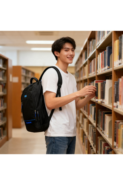 Generic Leisure Double-Shoulder Bag, Large Capacity, Wear-Resistant, Student Commute Business Computer Bag