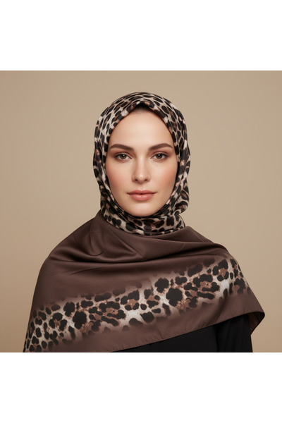 Bonjela Soft Elegant Leopard Patterned Fashion Trend Shawl 70 X180