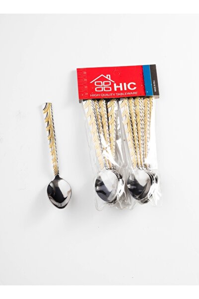 HIC 12-Piece Stainless Steel Dessert Spoon Set