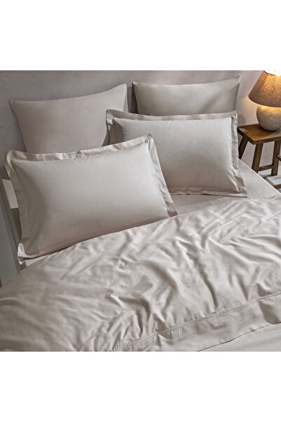 Linens Mix&Match Cotton Satin King Size Duvet Cover Stone