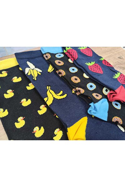 erceys 4 цвята унисекс памучни чорапи Happy