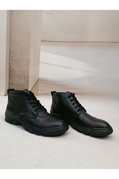 navybluebyaliodabas NBM TPL 151 HAKIKI DERI FERMUARLI POSTAL BOT