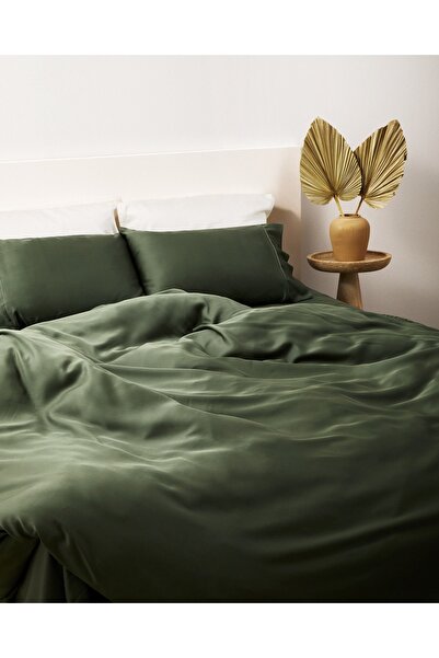 Linens X Tencel ™   Lyocell Superking Duvet Cover Green