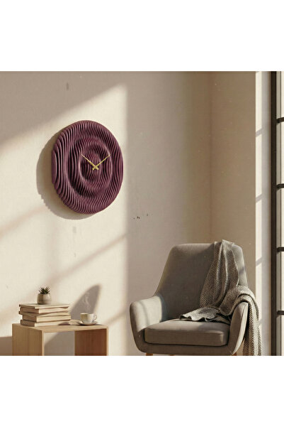 Tasarım Parametrik Ahşap Duvar Saati - Modern 3D Katmanlı El Yapımı Dekoratif Saat