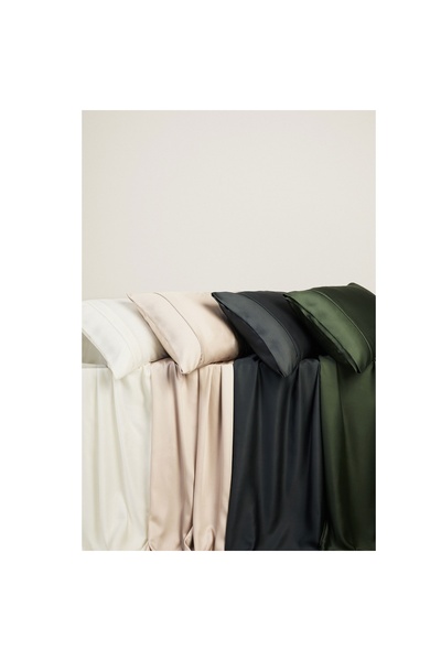 Linens X Tencel ™   Lyocell Set of 2 Standard Pillowcases Anthracite