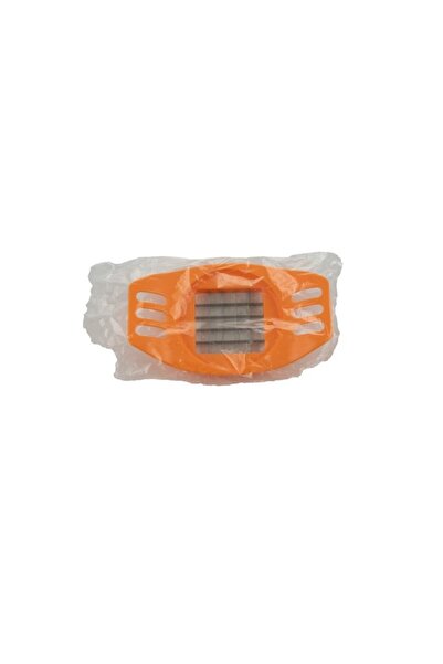 gogiva Manual potato slicer, made of plastic, with stainless steel blades, for ready-to-fry slices, orange