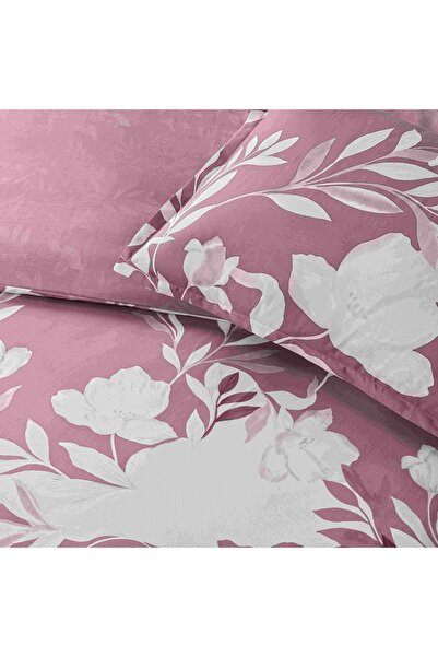 Linens Allday Pale Cotton Satin Double Duvet Cover Set Pink