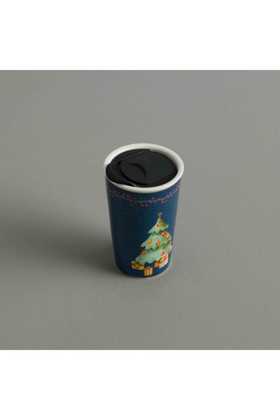 Linens Navy Blue Tree 300 ml Mug